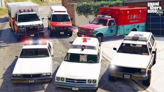 GTA 5 - Stealing Liberty City Ambulance Vehicles with Franklin  GTA V Real Life Cars #174