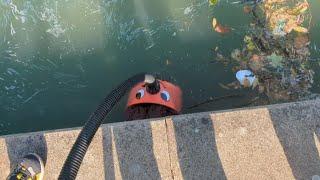 Mucky red HENRY HOOVER gets washed in Lister parks Smelly water fountain Looking all nice and New