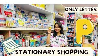 Only P letter Stationery Shopping Challenge #learnwithpriyanshi #learnwithpari