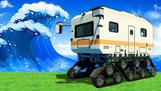 Tsunami Survival in a TANK CAMPER Stormworks