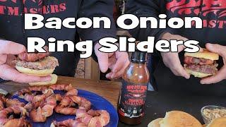 Bacon Onion Ring Cheese Beef Sliders