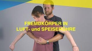 Fremdkörper in Luft- oder Speiseröhre  M-A-U-S Erste Hilfe Kurs  Video Tutorial