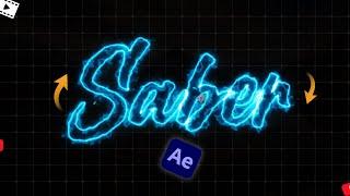 Text animation using Saber Plugin  After Effect Tutorial