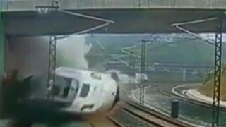 Caught on Tape Deadly Train Crash in Spain