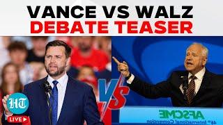 Walz Vs Vance Debate  Teaser Of US Vice Presidential Debate 2024  Tim Walz  JD Vance US Election