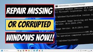 How to Repair Missing or Corrupted System Files in Windows 1110  Easy Tutorial