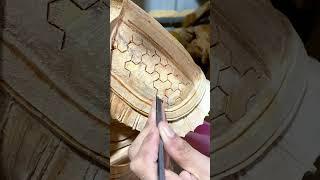 Artistic Process Carving the Dragon Guan Gong Wood Statue