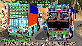 Himachal Modified Ashok Leyland 1618 Truck Mod For Bussid Download Skin Bus simulator Indonesia Mod