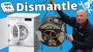 Dismantling Built In Integrated Bosch Washing Machine  Neff Siemens & Bosch Washing Machines