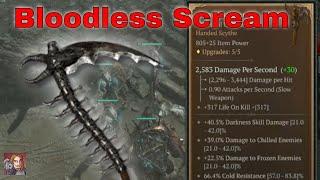 Diablo IV Unique Items -  Bloodless Scream Necromancer Two Handed Scythe