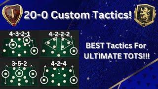 20-0 RANK 1 CUSTOM TACTICS FOR ULTIMATE TOTS BEST TACTICS ON FC24