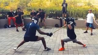 Full Contact Stick Fight with Slow Motion Play by Play and Action Zooming  Filipino Martial Arts