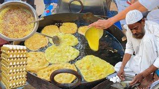 Famous Egg Malpua Recipe of Aslam Bhae at Hussainabad Food Street  Best Malpura