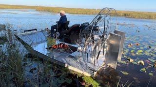 Let’s go for a ride on my buddies NEW Waterthunder powered airboat