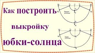 Как построить выкройку юбки солнце  How to Make a Circle Skirt Pattern