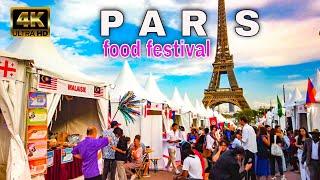 Paris France Walk 4K - INTERNATIONAL GASTRONOMY VILLAGE 2022 - Paris Food Festival