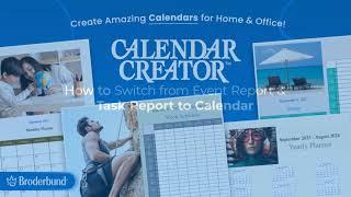 How To Switch from Event Report & Task Report To Calendar