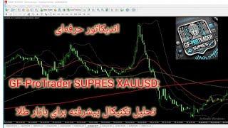 اندیکاتور حرفه‌ای GF-ProTrader SUPRES XAUUSD تحلیل تکنیکال پیشرفته برای بازار طلا