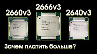 Сравнительный тест Xeon 2666v3 2660v3 и 2640v3.