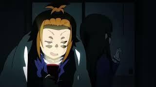 K-On Ritsu and Sawako scares mio in the dark with the flashlight English Dub