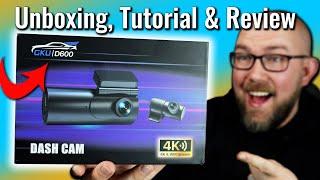 GKU D600 Dash Cam Unboxing Install Tutorial & Review