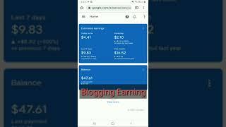 Google Adsense Earning   Blogging Earning Proof