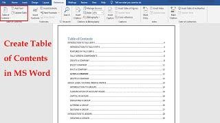 How to Creating Table of Contents in MS Word   Make Table of Contents in MS Word 