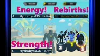 Over 170 Rebirths  3 QUADRILLION ENERGY On the Leaderboards3rd Place- Strongman Simulator