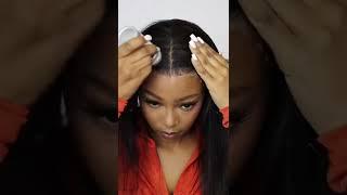 Bone straight lace frontal tutorial  A versatile wig suits many outfits#wigs #blackgirlmagic