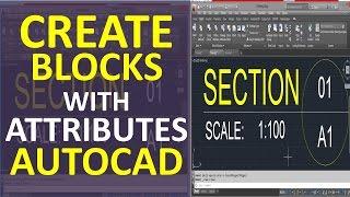 Create Blocks with Attributes in AutoCAD Ex. Section Name for a Plan