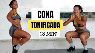 TREINO INTENSO PARA TONIFICAR COXA  EM CASA - SEM PESOS - APENAS 18 MINUTOS