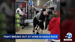 Caught on video Fight breaks out at Vons in Eagle Rock