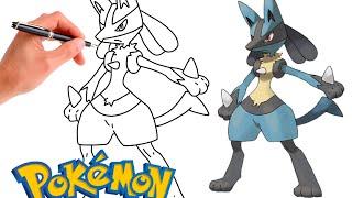 How To Draw LUCARIO POKEMON #448  Generation 4