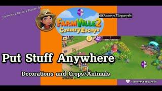 Put stuff Anywhere Farmville 2 Country Escape  Decorations Anywhere #farmville2 #gameguardian