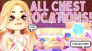 *EASY & FREE* 6000+ DIAMONDS Royale High WVOICEOVER *ALL DIVINIA PARK CHEST LOCATIONS 2022* 