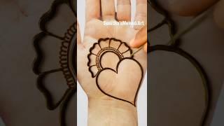 Beautiful Heart Shape Mehndi Design️ #mehndi #viral #shorts #youtubeshorts #sunithasmehndiart