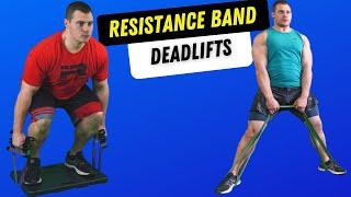 Resistance Band Deadlift - Banded Deadlift