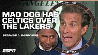 LOOK AT ME ️ Mad Dog challenges Stephen A.s Lakers-Celtics argument   First Take