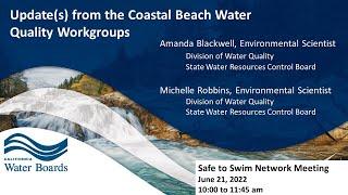 Updates from the Coastal Beach Water Quality Workgroups