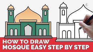 HOW TO DRAW MOSQUE EASY