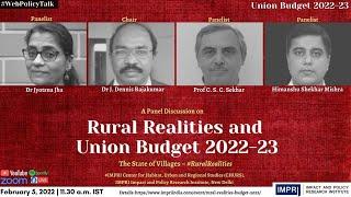 #RuralRealities  Panel Discussion  Rural Realities and Union Budget 2022-23  Live Video