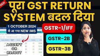 All GST Return System is changes in GST from 1 October 2024 New Invoice Management System IMS