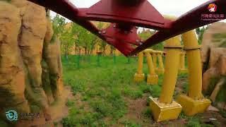 Fire Mountain - Vekoma Suspended Family Coaster at Zigong Fantawild Dinosaur Kingdom POV