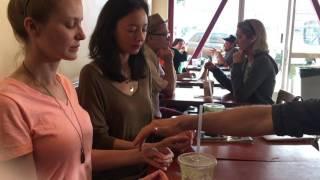 2 Minute Meditation Demonstrated Live In A Cafe in Venice California