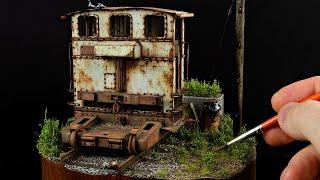 Lets Build Realistic Rusty Train Diorama