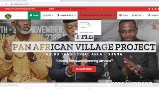 Free land  Official Website For Asebu Pan African Village