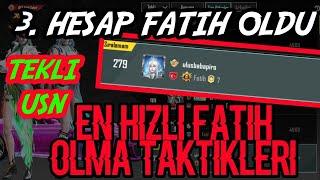 3. HESAP FATİH OLDU   RANK KASMA TAKTİKLERİ FATİH NASIL OLUNUR TEKLİ ÜŞN 2 GÜNDE FATİH OL