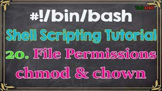 Shell Scripting Tutorial-20 chmod & chown  Changing file & directory permissions  Tech Arkit