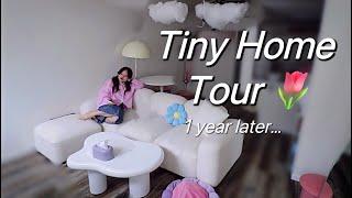 a 27 year old youtubers $1500month small HOME A girly house tour NO MEN ALLOWED