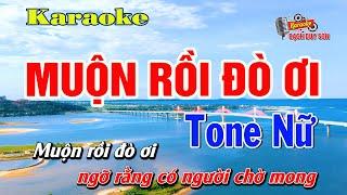 Karaoke Muộn Rồi Đò Ơi Tone Nữ Nhạc Sống  Dễ Hát  Bach Duy Sơn